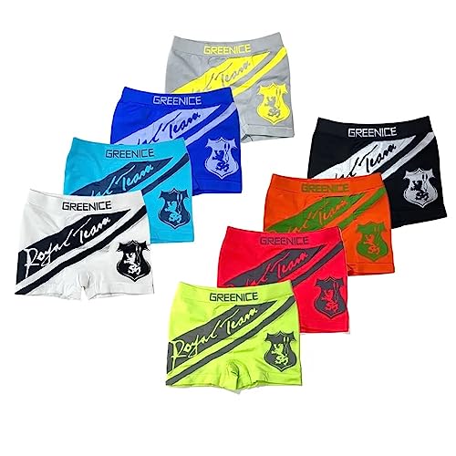 Dealzone 6er Pack Jungen Boxershorts | Kinder Seamless Retroshorts 128-140 von Dealzone