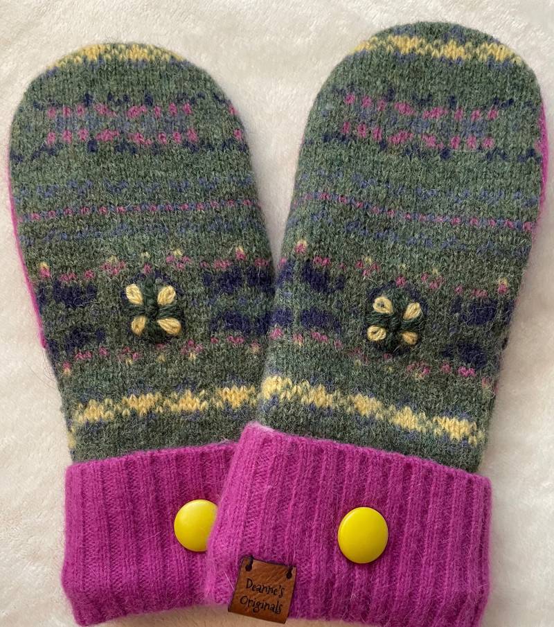 Gefilzte Handschuhe Aus Wolle Mit Vlies Gefüttert in Extra-Small von DeannesOriginals