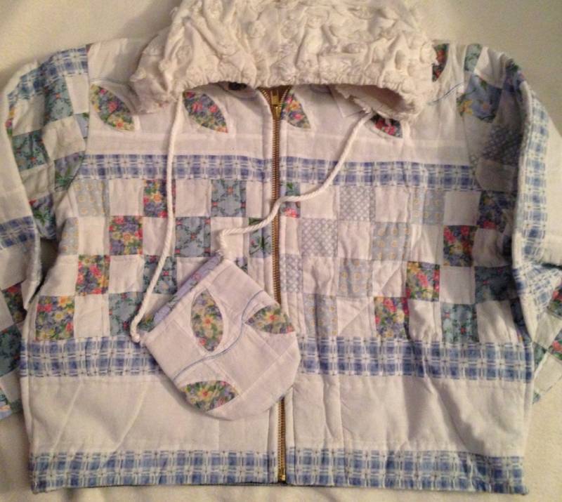 Süße Gesteppte Mädchenjacke in Größe 36-42 Mit Passender Handtasche von DeannesOriginals