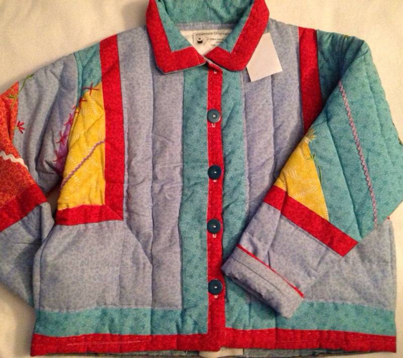 Hell Farbige Mädchen Steppjacke in Größe 44 von DeannesOriginals