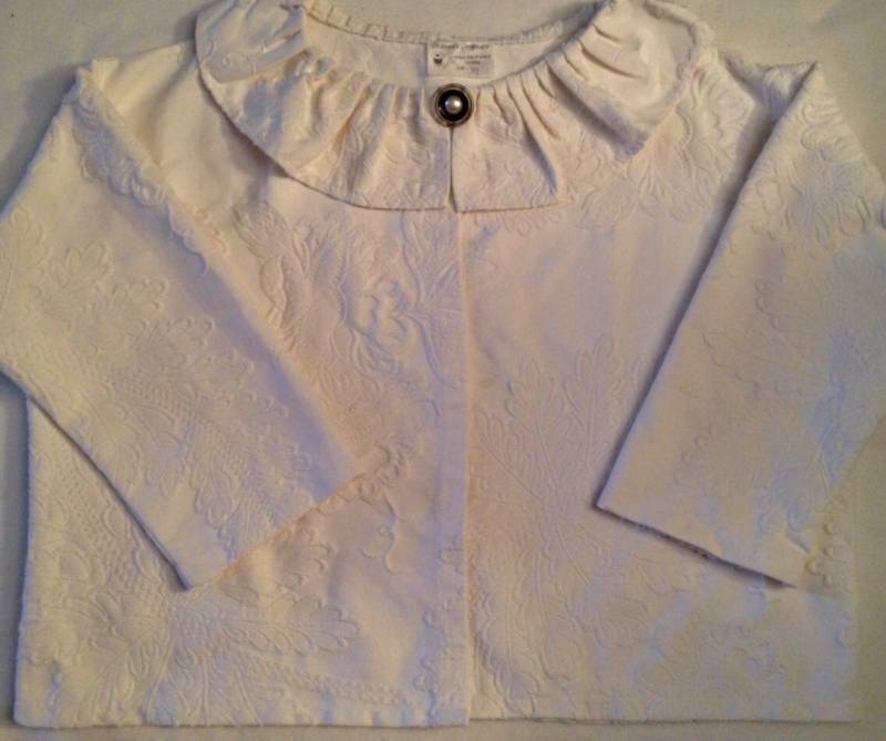 Cream Damask Jacket Damen Plissee Kragen Top | xl Cream Damask Jacket Damen Plissee Kragen Top | xl von DeannesOriginals