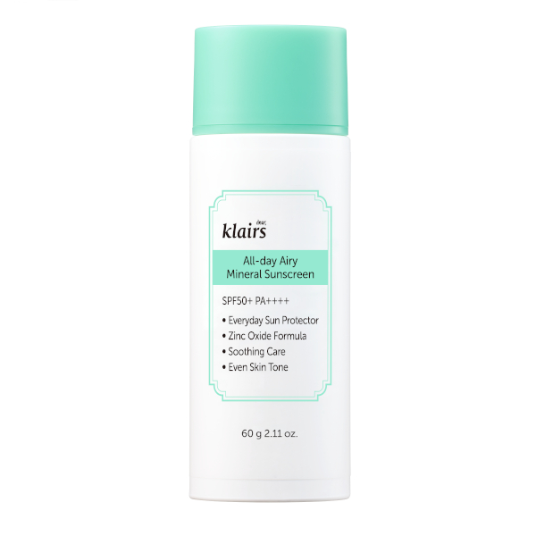 Dear, Klairs - All-day Airy Mineral Sunscreen SPF50+ PA++++ - 60g von Dear, Klairs