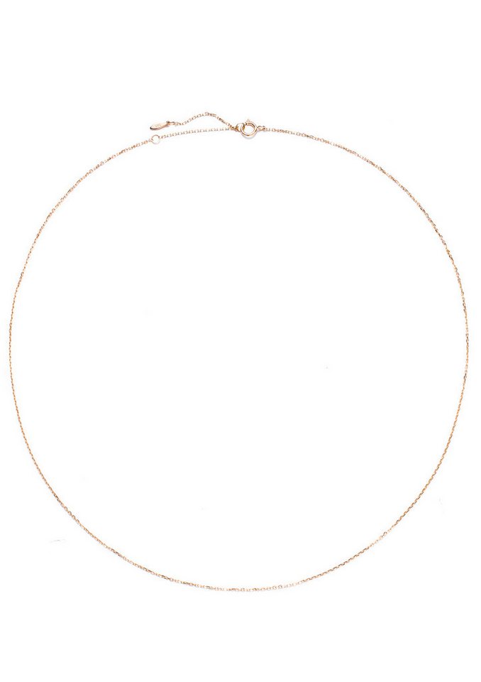 Dear Me Goldkette Damen 375/ 585 zur Auswahl Gold flach, Basic Kette für Layering, 9K 14K Massivgold Halskette ohne Anhänger, 375 585 Echtgold Schmuck von Dear Me