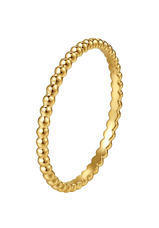 Dear Me Goldring Kugel Ring, Echt Gold 585, Dünner 14 Karat Gold Kugelring, Partnerring Damen von Dear Me