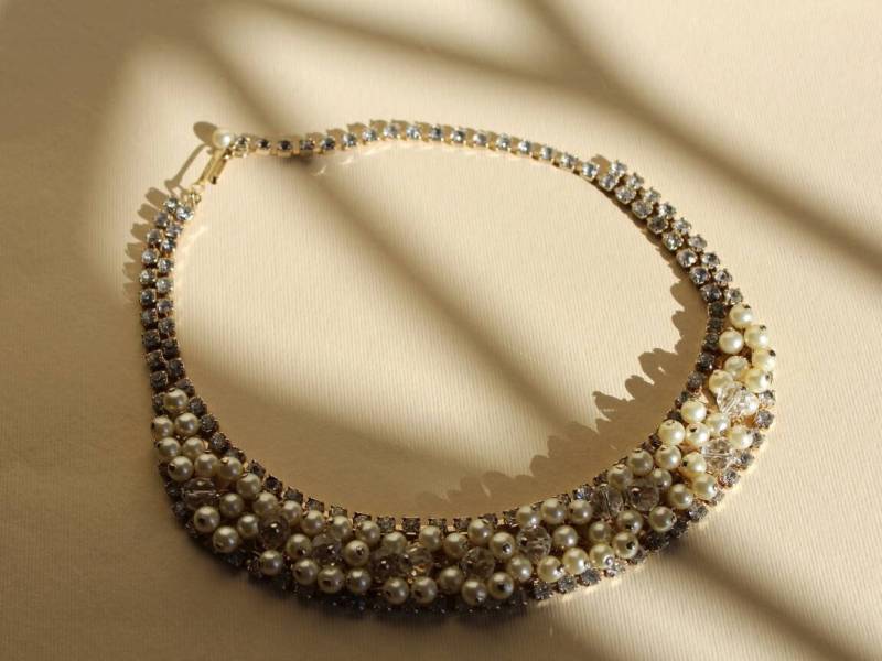 Vintage 60Er Jahre Leru Kristall - Und Perlenkette von DearCowboyVintage