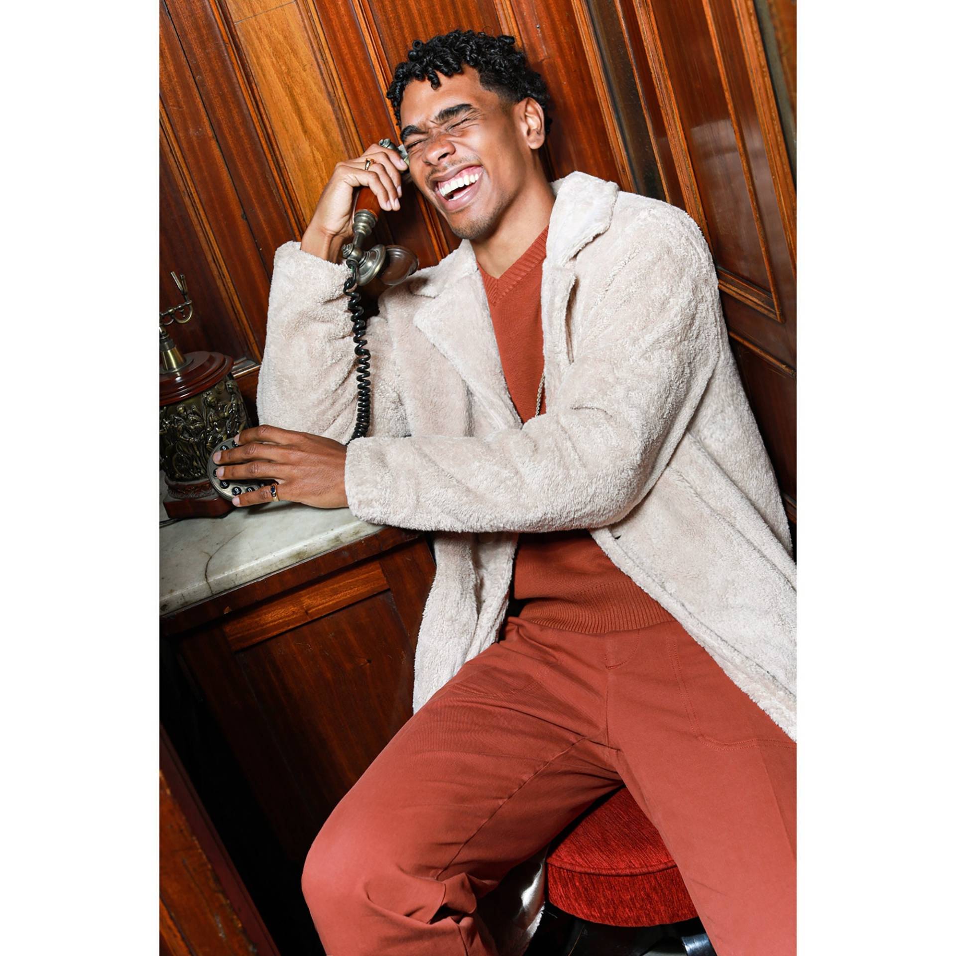 Beige Teddy Mantel -Winter Mantel, Teddy Für Männer, Outwear, Winter Männer, Winterbekleidung, Weihnachten, Minimalistisch, Cyber Montag, Black von DearDeerMenswear