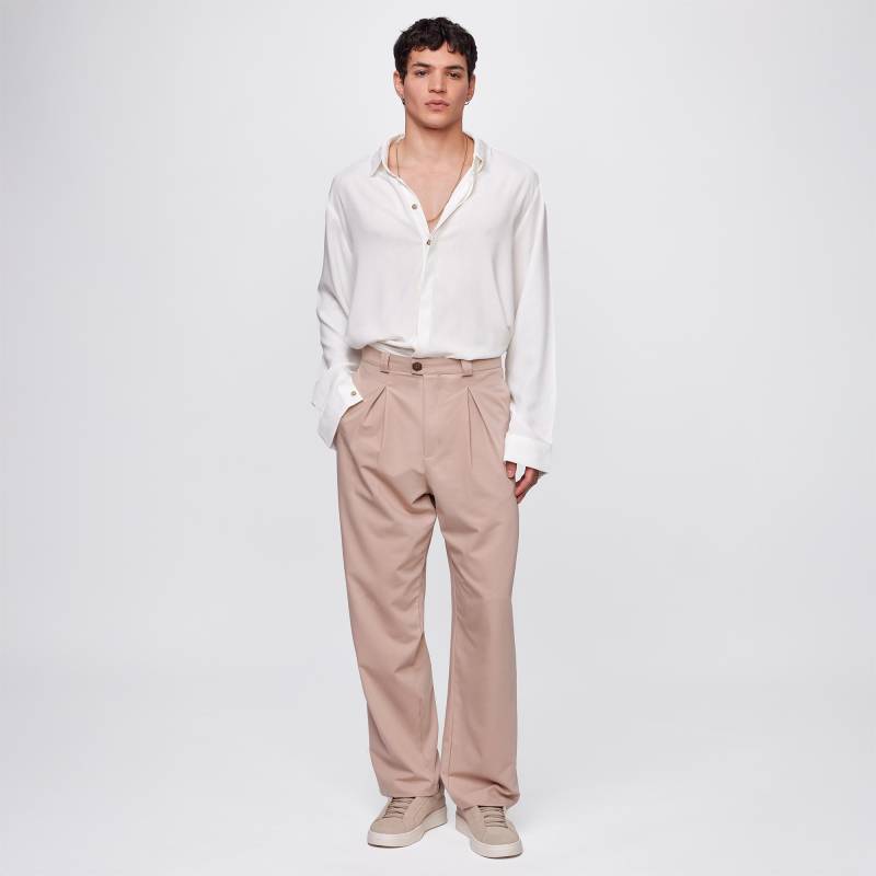 Lachs Herren Hose Mit Weitem Bein | 70Er Jahre Retro Palazzo Entspannte Passform von DearDeerMenswear