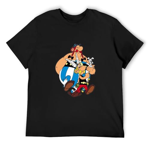 Asterix und Obelix Unisex 100% Cotton Short-Sleeve T-Shirts Black L von DearIrean