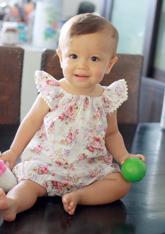 Pink Rose Babykleidung Set Geblümtes Top & Pumphose von DearMimiDress