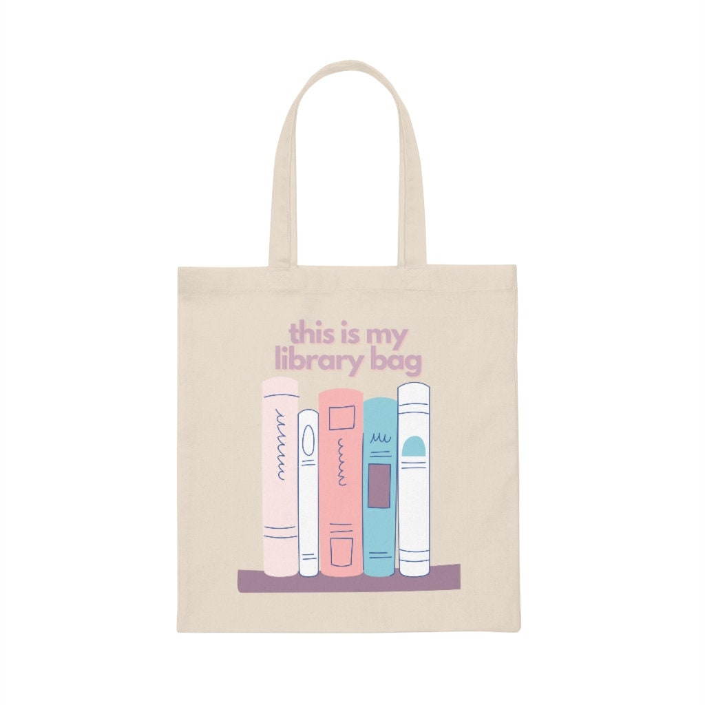 Cotten Tote Pastell Bibliothek Tasche | Geschenk Für Leser, Bücher Geschenke Buchliebhaber, Sie, Mädchen von DearReaderApothecary