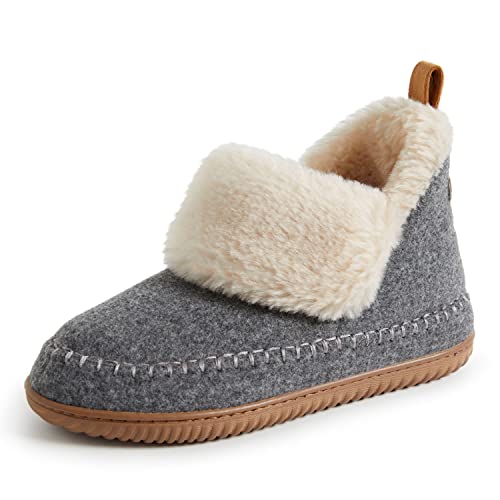 Dearfoams Damen Alpine Moritz Bootie Slipper, Grau, Medium von Dearfoams