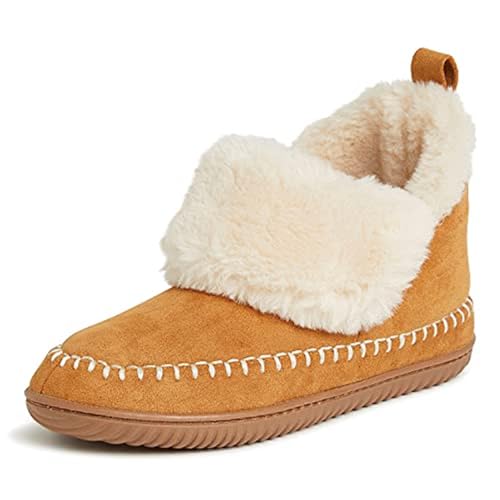Dearfoams Damen Alpine by Women's Moritz Indoor/Outdoor Bootie Stiefelette, Whiskey, Small von Dearfoams