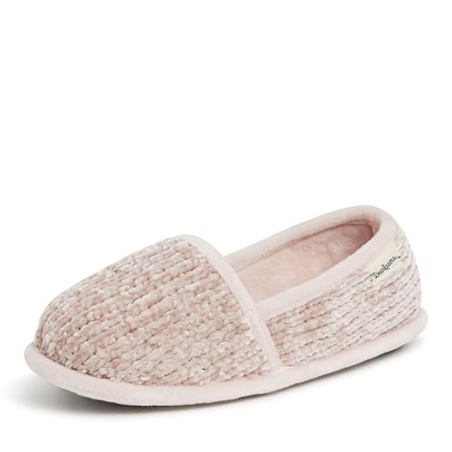 Dearfoams Damen Chenille A-line Hausschuh, rosa-Dusty pink, Large von Dearfoams