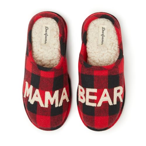 Dearfoams Damen Niedliche, gemütliche Mütter, Muttertags-Bär Hausschuh, Buffalo Plaid, Medium Dearfoams Damen Niedliche, gemütliche Mütter, Muttertags-Bär Hausschuh, Buffalo Plaid, Medium von Dearfoams
