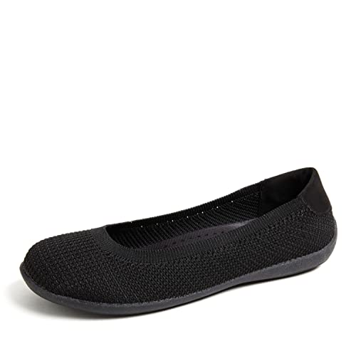 Dearfoams Damen Original Comfort Misty Leichter Ballettschuh Ballerinas, Schwarz gestrickt, 38 EU von Dearfoams