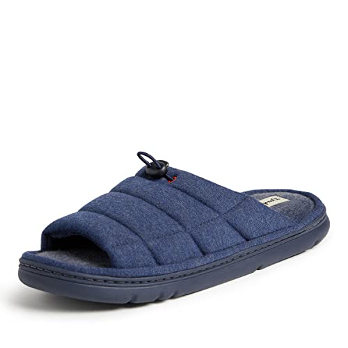 Dearfoams Herren Adrian Quilted Memory Foam Sweatshirt Slide Hausschuh, Navy, Small Dearfoams Herren Adrian Quilted Memory Foam Sweatshirt Slide Hausschuh, Navy, Small von Dearfoams