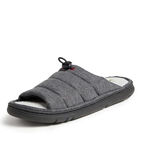 Dearfoams Herren Adrian Quilted Memory Foam Sweatshirt Slide Hausschuh, Schwarz, Small Dearfoams Herren Adrian Quilted Memory Foam Sweatshirt Slide Hausschuh, Schwarz, Small von Dearfoams