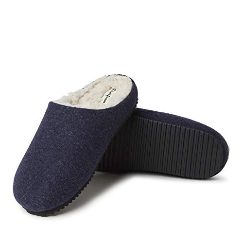 Dearfoams Herren Microwool Clog with Molded Footbed Hausschuh, Navy, X-Large von Dearfoams