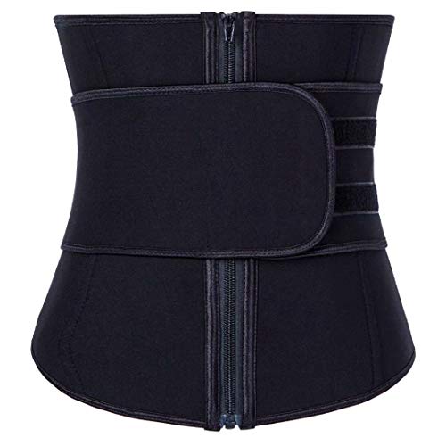 Dreamburn Waist Trainer Zipper Sauna Bauchweggürtel Neopren Taille Trimmer Sport Korsett Schwitzgürtel Fitness Taillenformer von Dearmburn