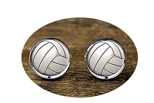 Death Devil Handgefertigte Manschettenknöpfe, Volleyball-Manschettenknöpfe, Sport-Manschettenknöpfe, Volleyball-Schmuck, Geschenk der Liebe, Metall, keine Angabe von Death Devil
