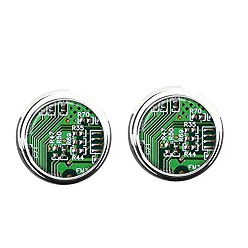 Death Devil Handgefertigte Manschettenknöpfe, grüne Computer-Leiterplatte, Manschettenknöpfe, handgefertigte Manschettenknöpfe, Geschenke für Computer, Geeks, Nerds, Herren, Technik, Geschenk der von Death Devil