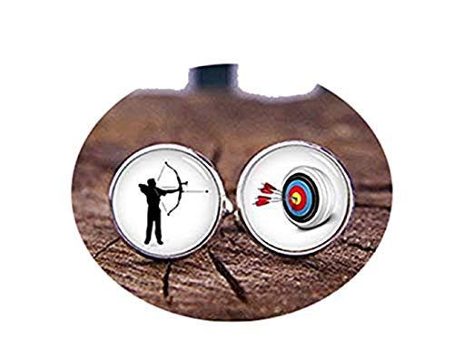 Death Devil Manschettenknöpfe, Bogenschießen-Manschettenknöpfe, Bogenschießen-Fans, Manschettenknöpfe, individuelle Sport-Manschettenknöpfe, individuelle Hochzeitsgeschenke, von Death Devil