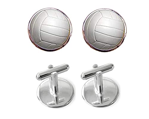 Death Devil Manschettenknöpfe, Volleyball-Manschettenknöpfe, Volleyball-Manschettenknöpfe, Strandvolleyball, individuelle Sport-Manschettenknöpfe, individuelles Hochzeitsgeschenk, von Death Devil