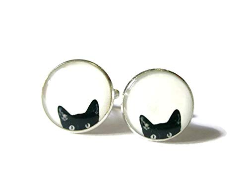 Death Devil Manschettenknöpfe mit Kunstbild, Geschenk der Liebe, Katzen-Manschettenknöpfe, Metall von Death Devil