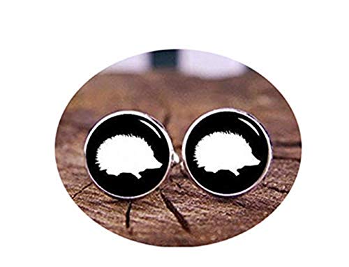 Death Devil Manschettenknöpfe mit Kunstbild, Igel-Manschettenknöpfe, Igel-Schmuck, Igel-Manschettenknöpfe, Bräutigam-Geschenke, individuelles Foto oder Text, Hochzeitsgeschenk, Liebesgeschenk, Metall, von Death Devil