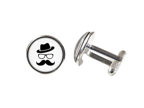 Jewellery for him Manschettenknöpfe Schnurrbart Hipster Schmuck Herren Geschenk Hipster, Glas, kein Edelstein, Glas, kein Edelstein, Glas, Ohne Edelstein von Death Devil