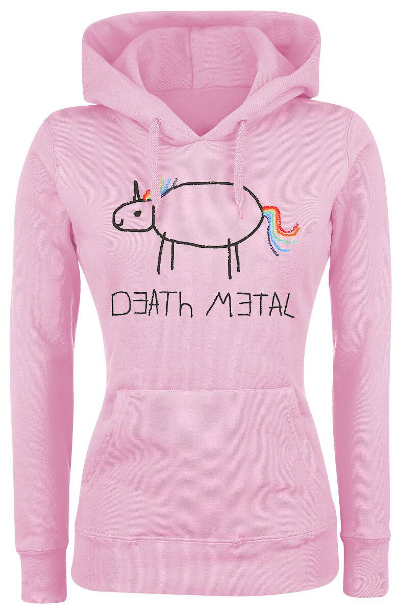 Death Metal Kapuzenpullover - S bis XXL - für Damen - Größe XL - rosa von Death Metal
