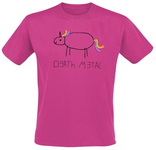 Death Metal Männer T-Shirt Fuchsia XXL von Death Metal