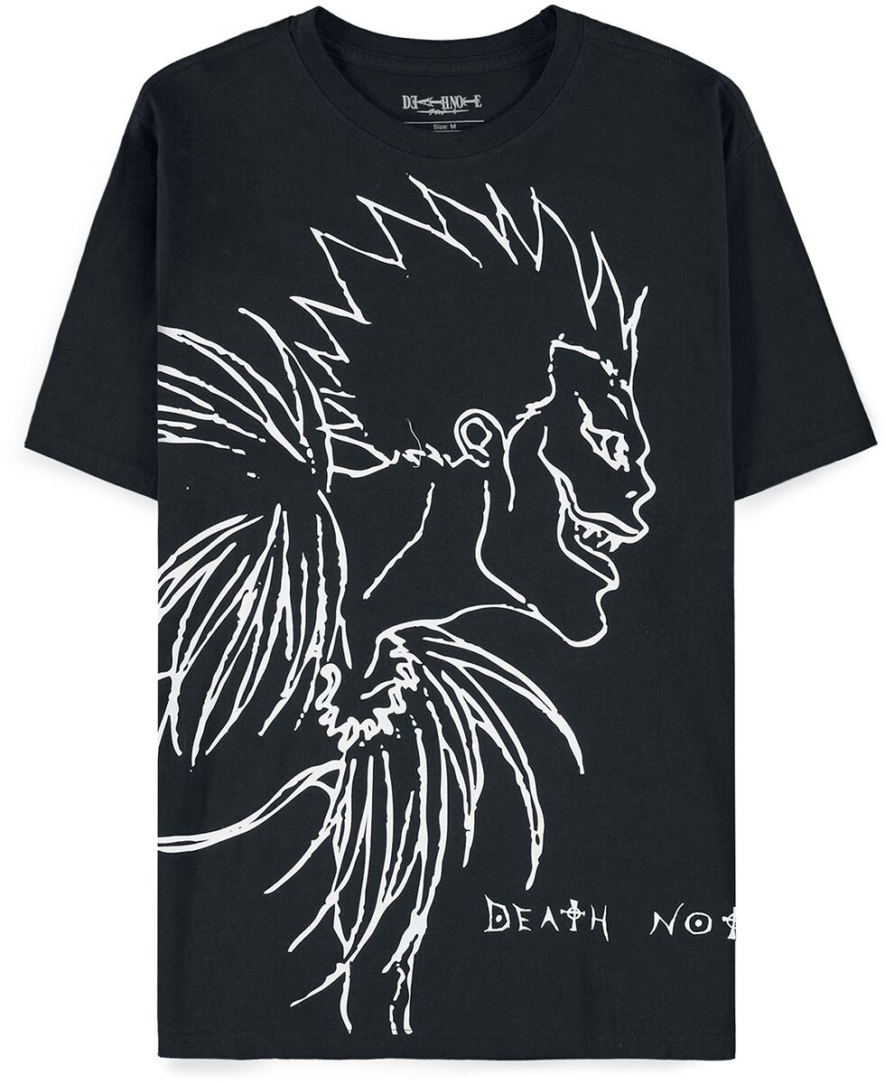 Death Note - Anime T-Shirt - Ryuk - S bis XXL - für Männer - Größe L - schwarz  - Lizenzierter Fanartikel von Death Note