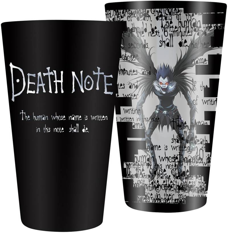 Death Note Ryuk Trinkglas schwarz weiß von Death Note