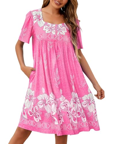 Deaviya Nachthemd Damen Kurzarm, V-Ausschnitt Nachtwäsche, Knopfleiste Schlafshirt Sommer Sleepshirt Lose, Bequeme Freizeitkleid Sleepwear Deaviya Nachthemd Damen Kurzarm, V-Ausschnitt Nachtwäsche, Knopfleiste Schlafshirt Sommer Sleepshirt Lose, Bequeme Freizeitkleid Sleepwear von Deaviya