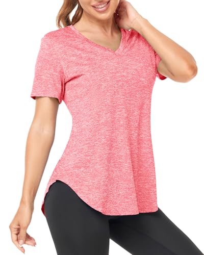 Deaviya Sport T-Shirt Damen, Fitness Sport Shirt Kurzarm Oberteile, V-Ausschnitt Laufshirt für Frauen, Workout, Gym Yoga Shirt Dame Deaviya Sport T-Shirt Damen, Fitness Sport Shirt Kurzarm Oberteile, V-Ausschnitt Laufshirt für Frauen, Workout, Gym Yoga Shirt Dame von Deaviya