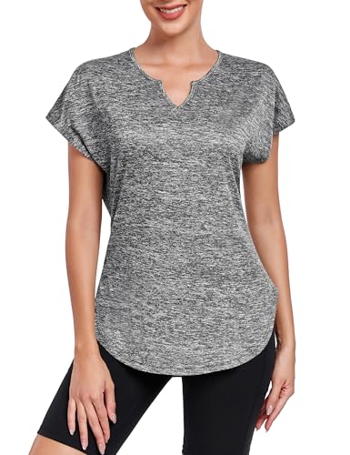 Deaviya Sport T-Shirt für Damen V-Ausschnitt Sport Oberteile Frauen Laufshirt Damen Kurzarm Funktionsshirt Athletic Gym Yoga Short Sleeve Workout Tops Locker Deaviya Sport T-Shirt für Damen V-Ausschnitt Sport Oberteile Frauen Laufshirt Damen Kurzarm Funktionsshirt Athletic Gym Yoga Short Sleeve Workout Tops Locker von Deaviya
