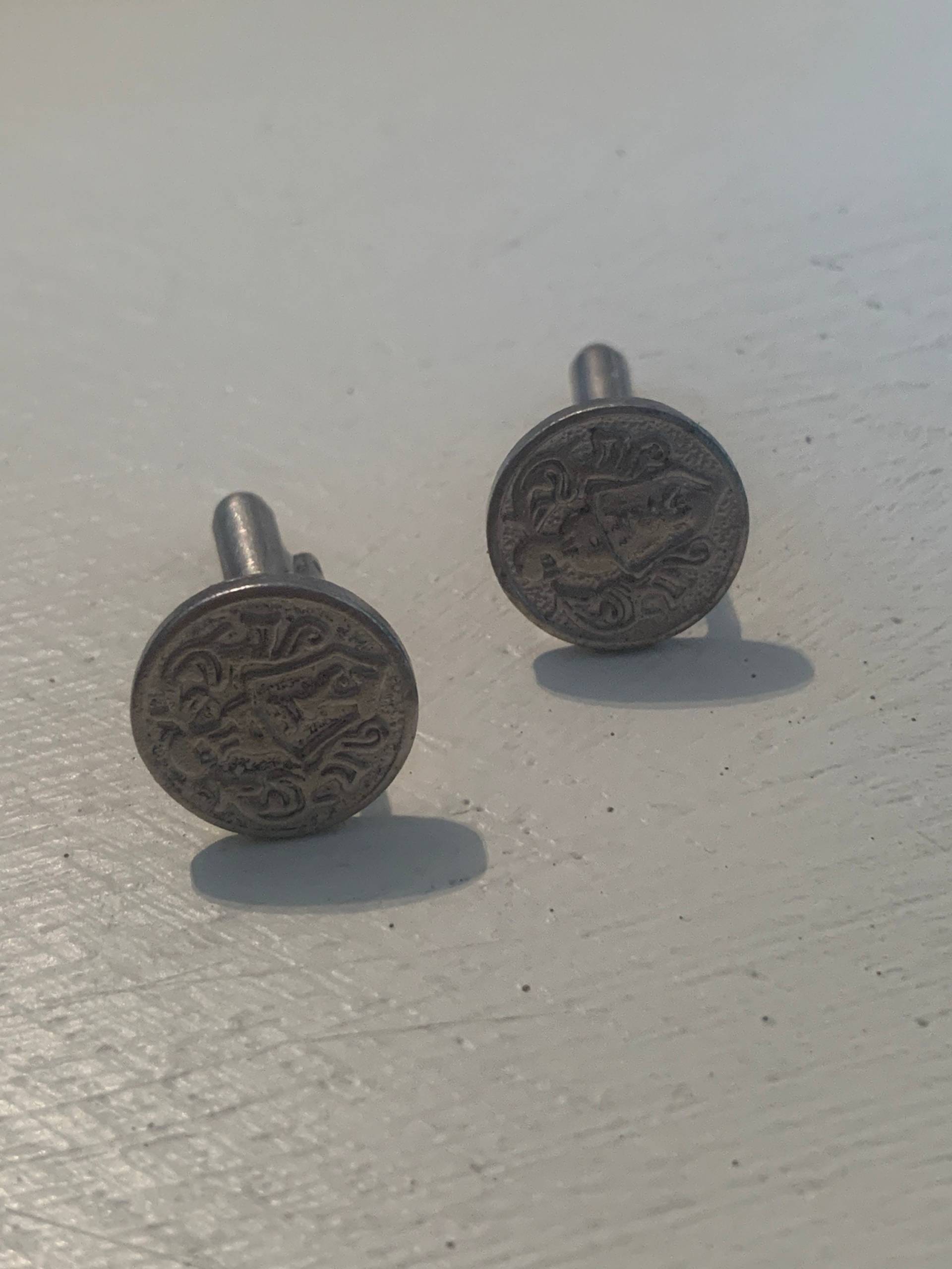 Manschettenknüpfe Männersilber von DebJoVintageJewelz