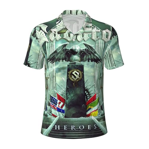 Sa*b-a?ton Band Logo Polo T-Shirt Retro Rock Shirts, Goth Post Punk Herren Shirts Fans Geschenk T-Shirt Schwarz Large von Debardelebn