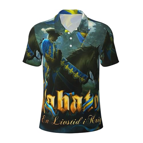 Sa*b-a?ton Band Logo Polo T-Shirt Retro Rock Shirts, Goth Post Punk Herren Shirts Fans Geschenk T-Shirt Schwarz XX-Large von Debardelebn