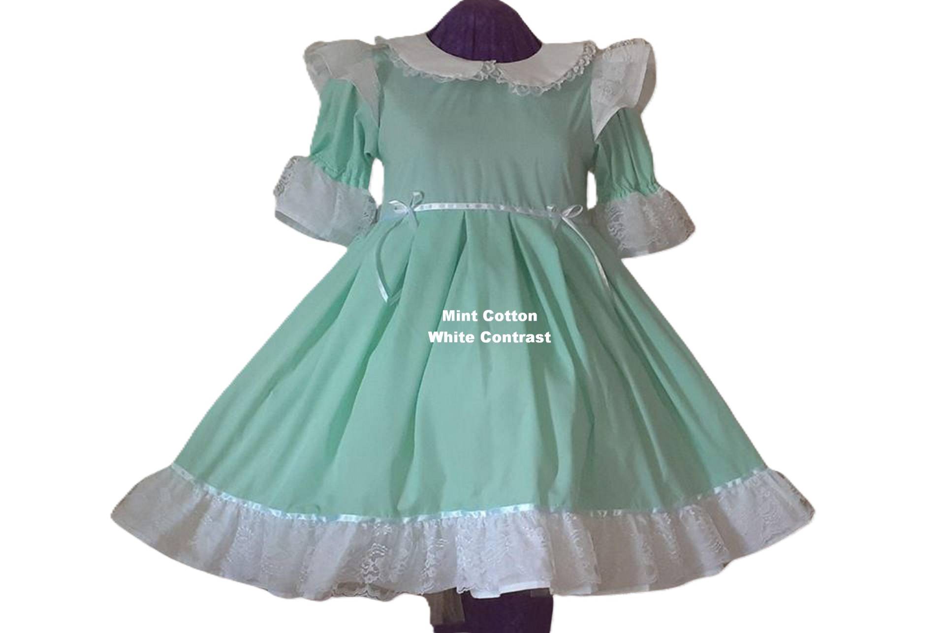 Rüschen Mintgrün Kleid, Rüschen, Bögen, Kontrastzierde, Erwachsene Baby, Sissy, Kleid Kostüm, Rave, Cosplay, Nach Maß Rüschen Mintgrün Kleid, Rüschen, Bögen, Kontrastzierde, Erwachsene Baby, Sissy, Kleid Kostüm, Rave, Cosplay, Nach Maß von DebbiesDresser