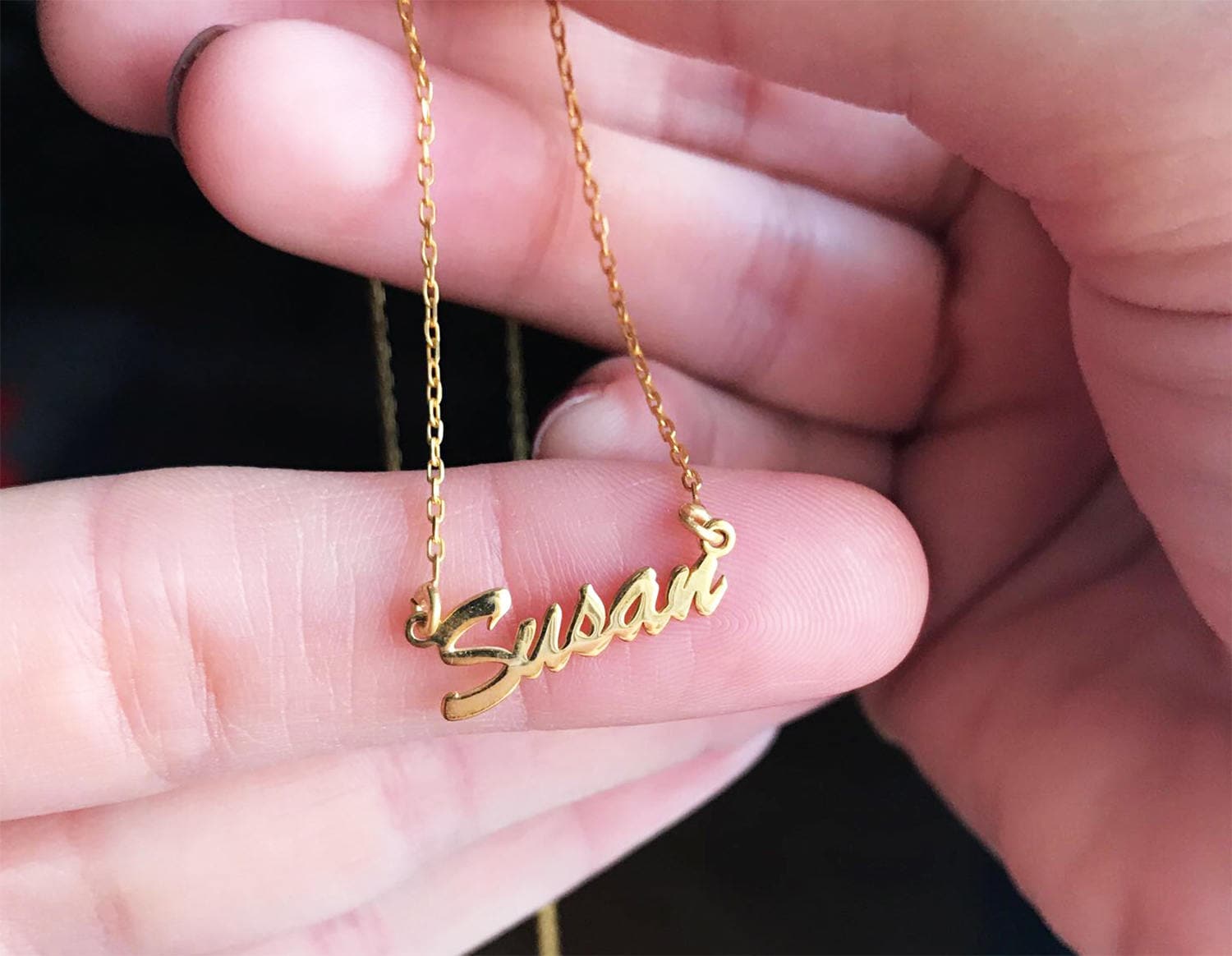 Namenskette, Personalisierte Benutzerdefinierte Namensplatte Halskette, Winzige Gold Sterling Silber 925K, Namensschmuck Namenskette, Personalisierte Benutzerdefinierte Namensplatte Halskette, Winzige Gold Sterling Silber 925K, Namensschmuck von Debilita