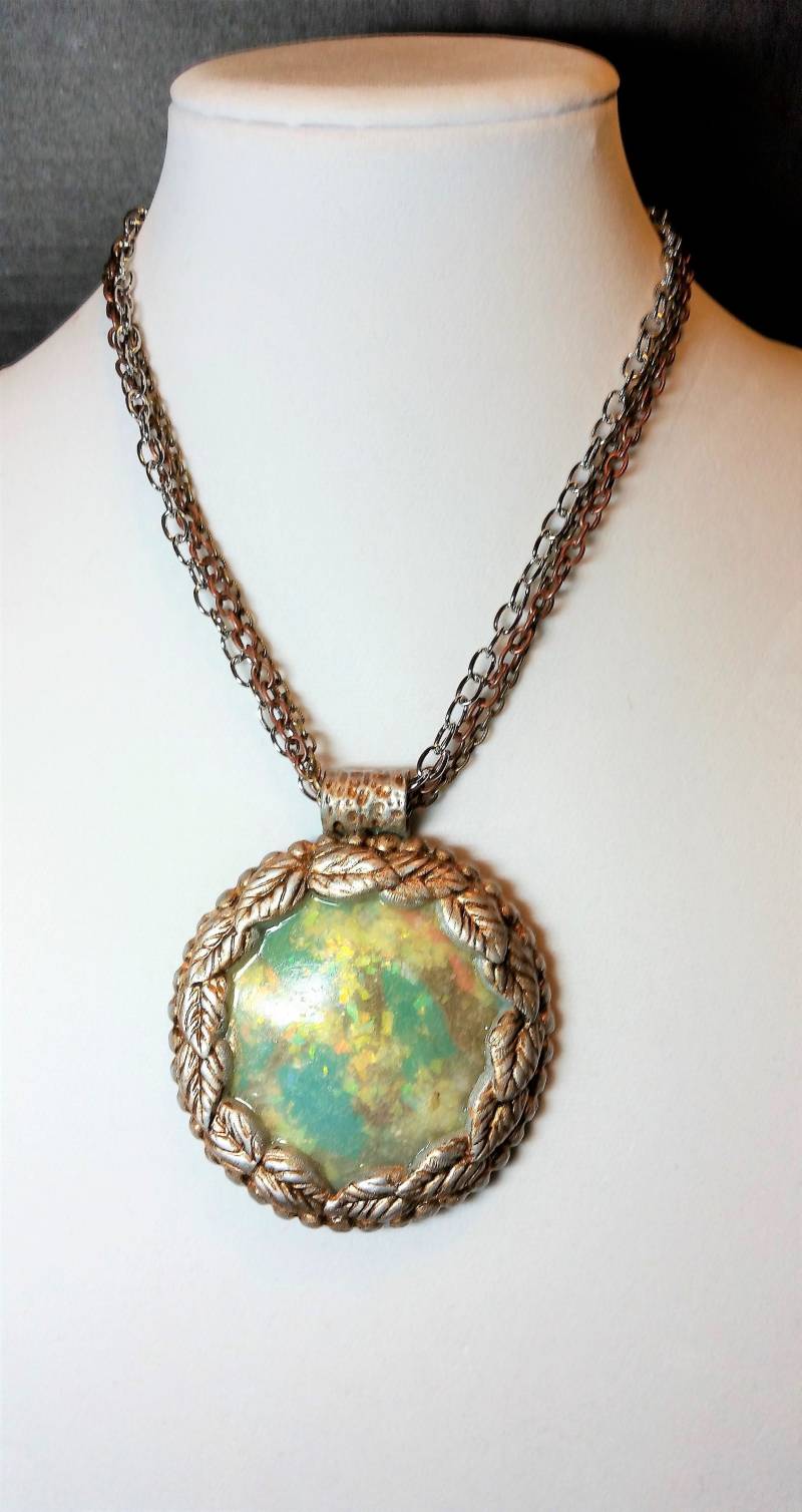 Silber Patina Anhänger Halskette Silber Patina Anhänger Halskette von DeborahKCreations