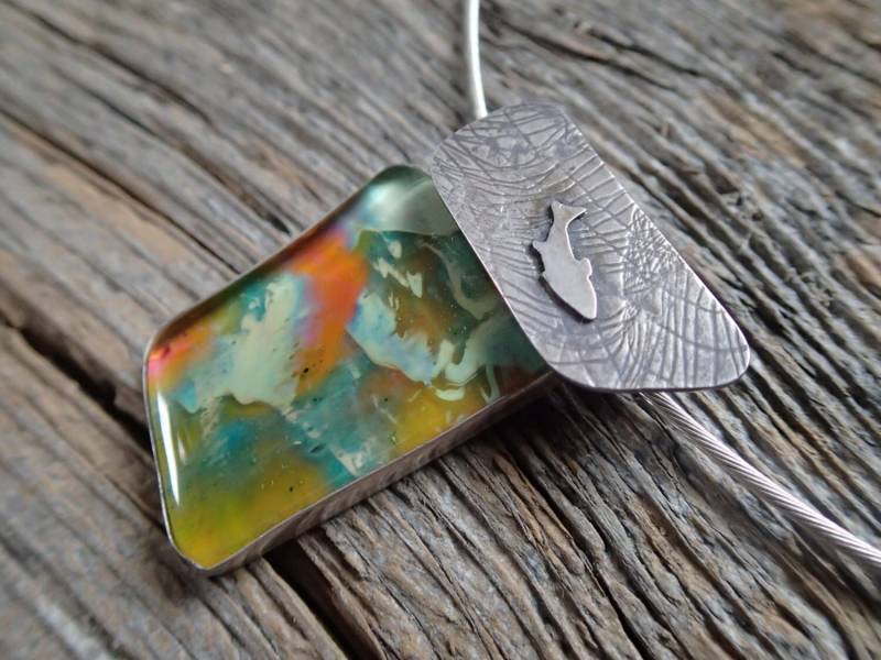 Fisch Halskette - Kunst Glas von DeborahLaun