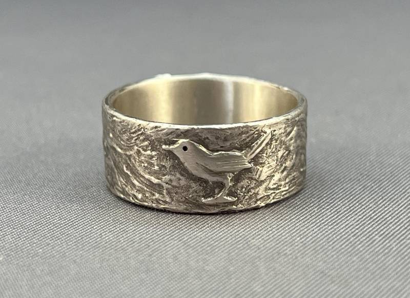 Ring Vogel - Zaunkönig Handgemachte Schmuckkunst von DeborahLaun