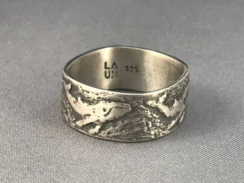 Wal Ring - Quadrat Handgemachter Kunst Schmuck von DeborahLaun