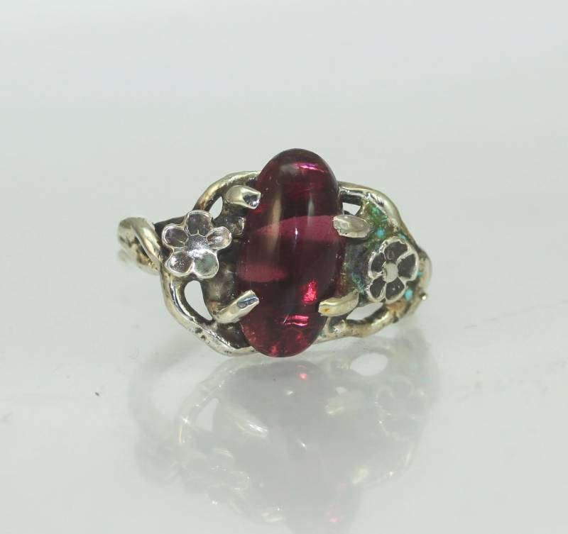 Rustikaler Sterling Silber Amethyst Zweig Ring - Größe 12 von DeborahWaitt