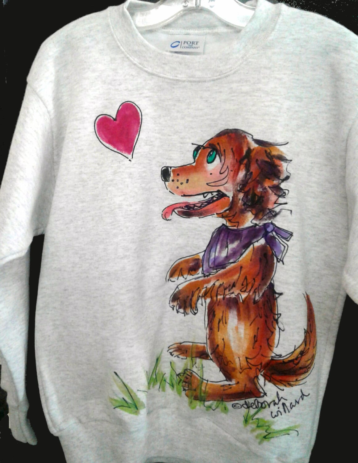 Puppy Love Langarm T-Shirt Oder Sweatshirt Für Kinder Und Erwachsene von DeborahWillardDesign