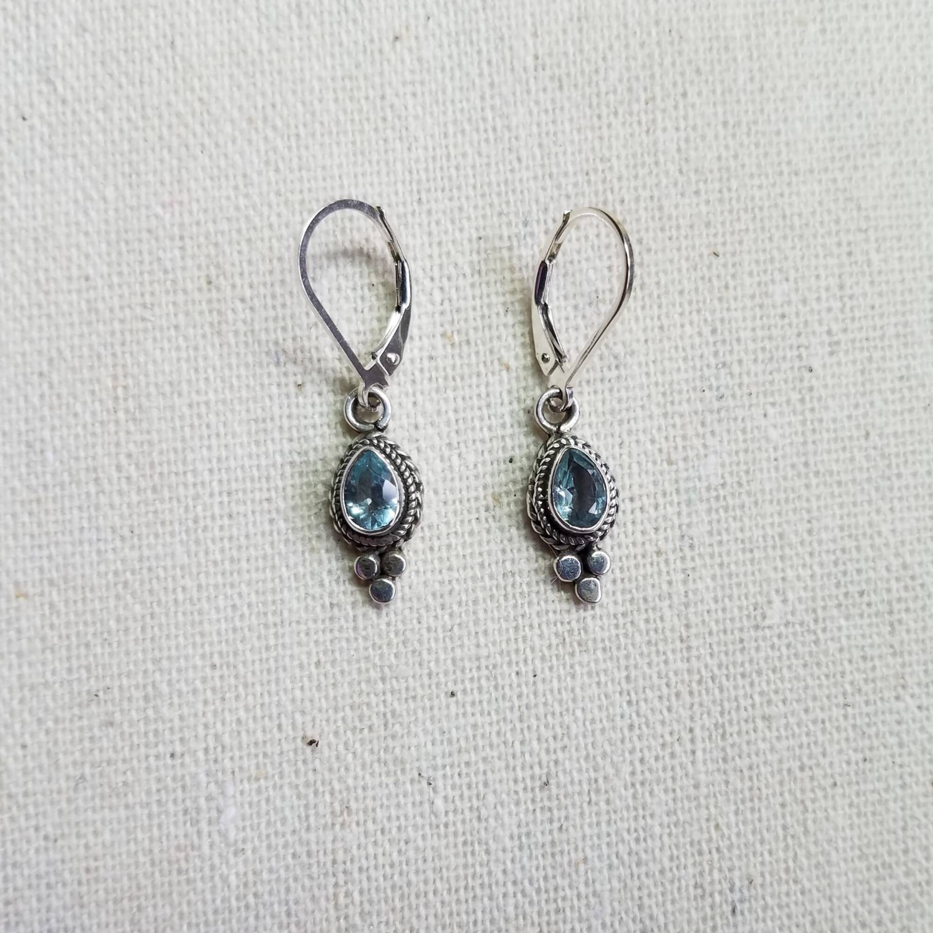 sterling Silber Edelstein Facettierte Ohrringe sterling Silber Edelstein Facettierte Ohrringe von DeborahdesignStore