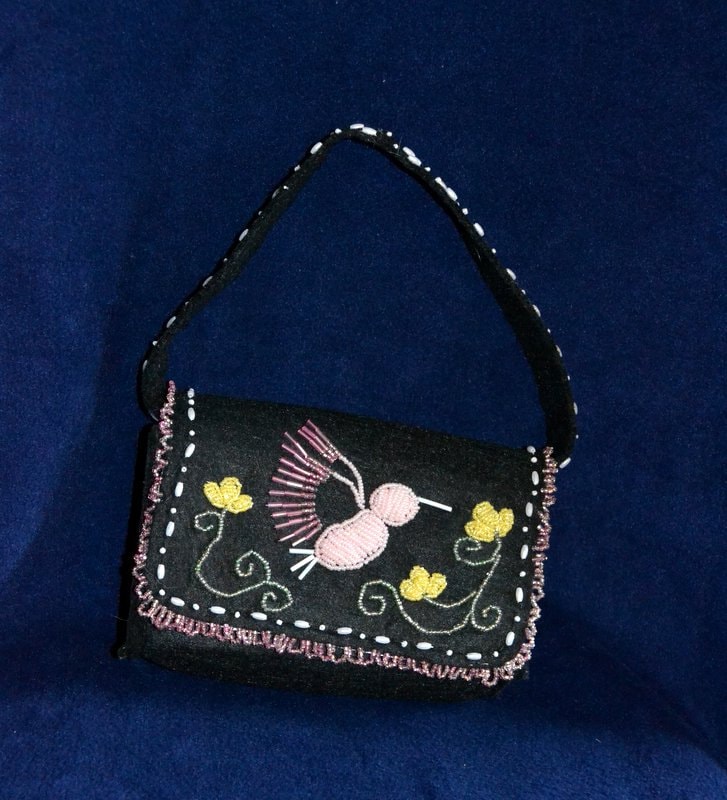 Satin-Gefütterte Eastern Woodlands Geldbörse Mit Traditionellen Puff-Perlen von DeborahsBeaverDen